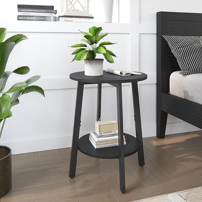 sthmec Side Table, Small Round End Table - Image 2
