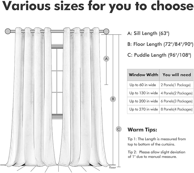 MIULEE Velvet Curtains Taupe Elegant Grommet Thermal Insulated Soundproof Room - Image 6