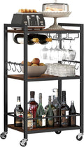 TUTOTAK Bar Cart, Home Bar Serving Cart, Microwave Cart, Drink Cart, Mobile by ChoosetutotakFurnitureBuildYourCozyHome