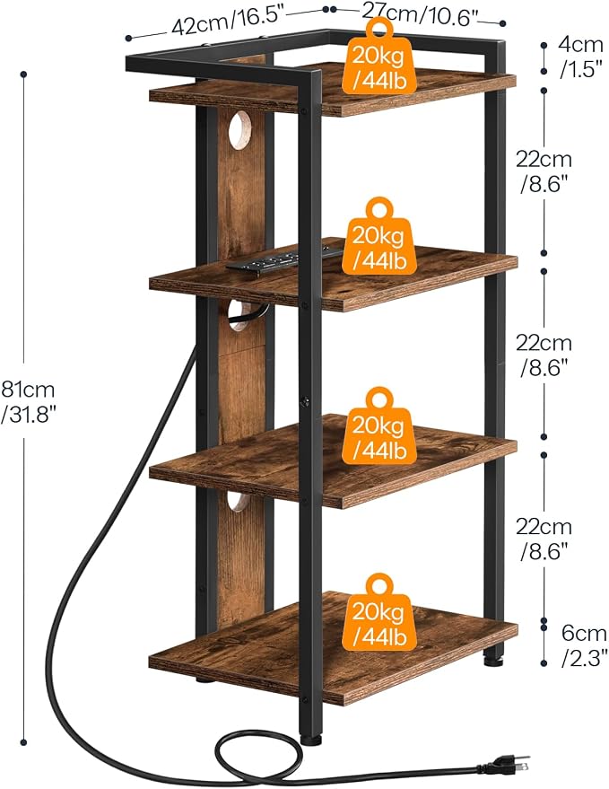 HOOBRO 4-Tier AV Media Stand, Media Console - Image 3