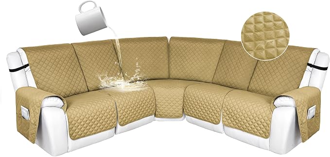 HDCAXKJ 100% Waterproof Reclining Sectional Couch Covers L Shape Recliner Sofa by HDCAXKJ