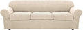 4 Piece Stretch Sofa Covers for 3 Cushion Couch Covers Furniture Slipcovers for by HVERSAILTEX