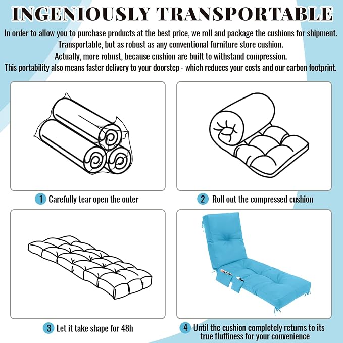 Outdoor Chaise Lounge Cushions - Image 3