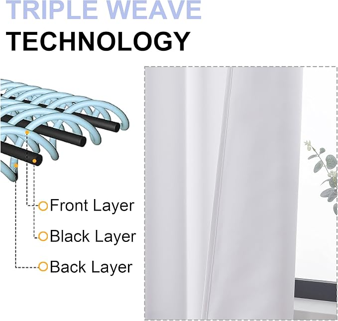 Simplebrand Ava Pure White Curtains - Image 4