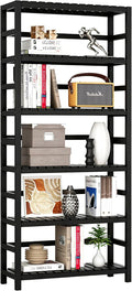 VASMIA 6-Tier Bamboo Shelf, Bamboo Storage Shelving Unit, Tall Bookcase by VASMIA