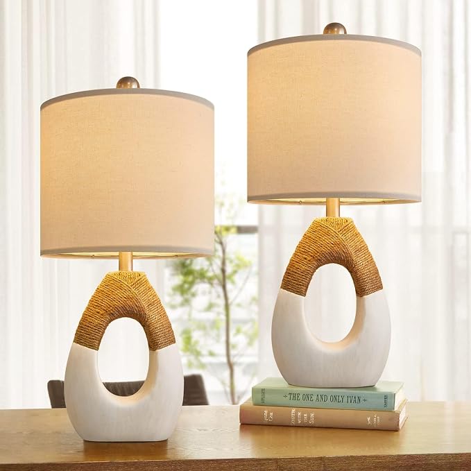OYEARS 19'' Small Boho Table Lamps - Image 5