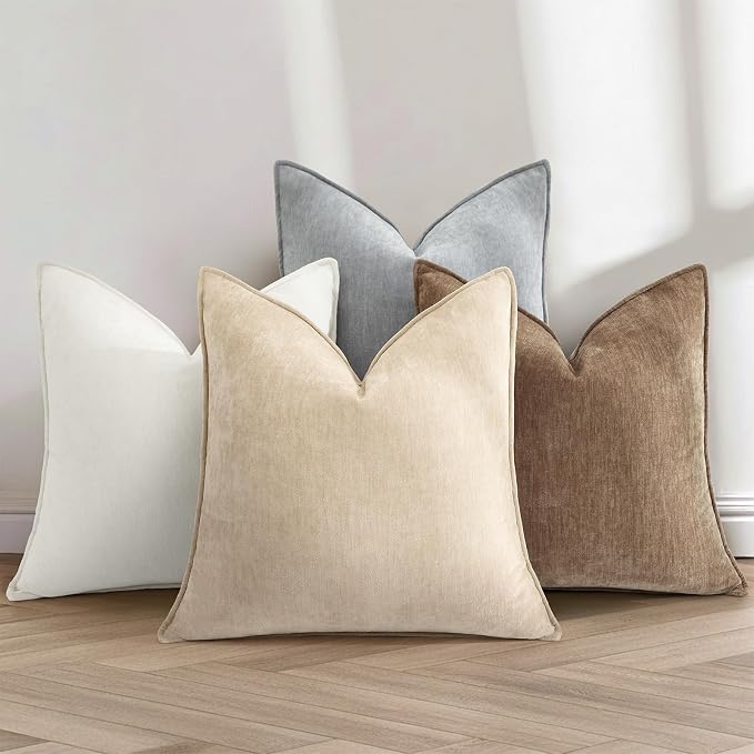 decorUhome Summer Couch Euro Sham Throw Pillow Covers 26x26 Set of 2, - Image 5
