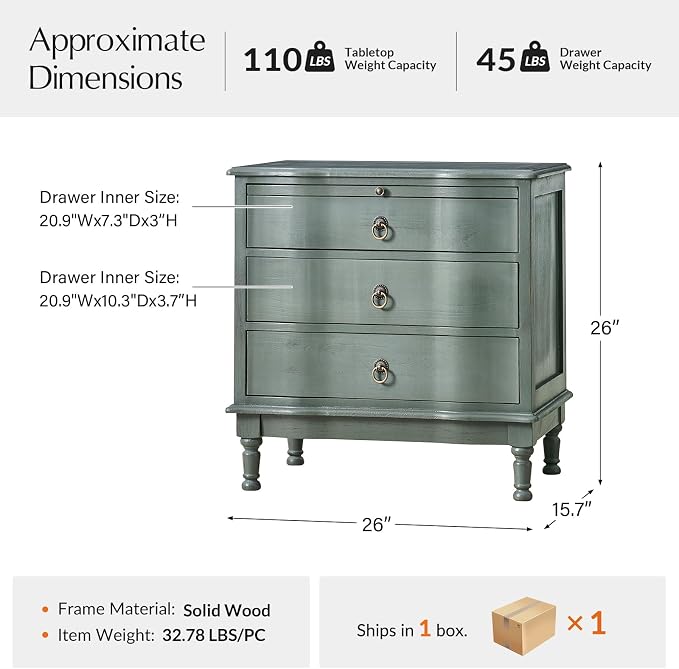 HULALA HOME Solid Wood End Table - Image 2