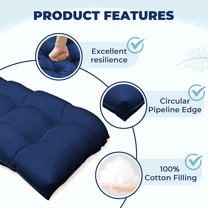 Wicker Chair Cushions of 5 Pieces, Waterproof Outdoor Loveseat Cushion - Image 4