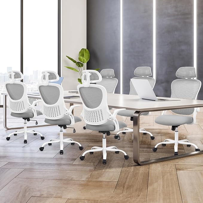 Sweetcrispy Home Office Desk Chair, Ergonomic High-Back Mesh Rolling Work - Image 8