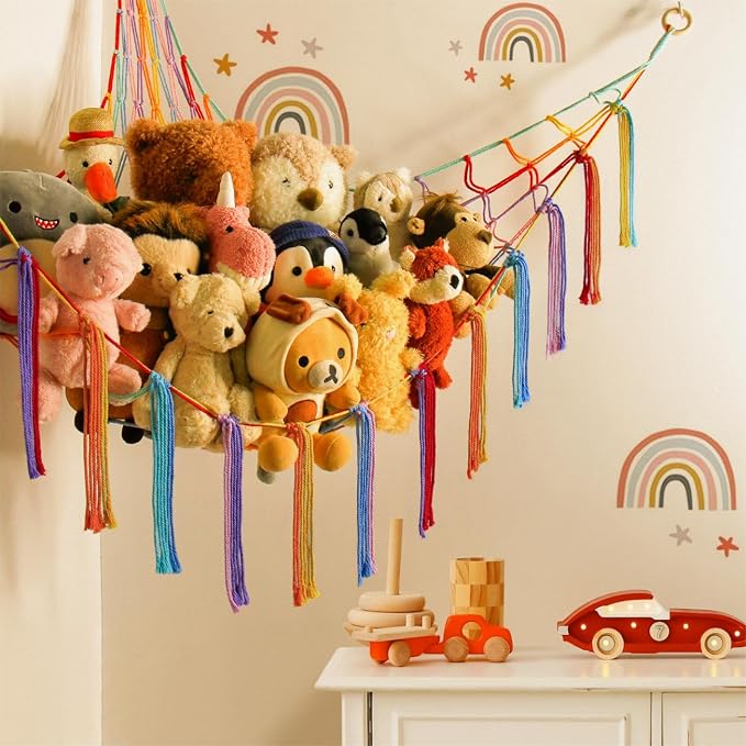 mirolam Stuffed Animal Hammock Corner Storage Net Cute Preppy Trendy Stuff Gifts - Image 2