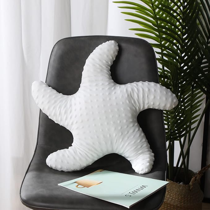 Fumete Starfish Pillow Beach Starfish Shaped Throw Pillows 20'' Stuffed Animal - Image 4