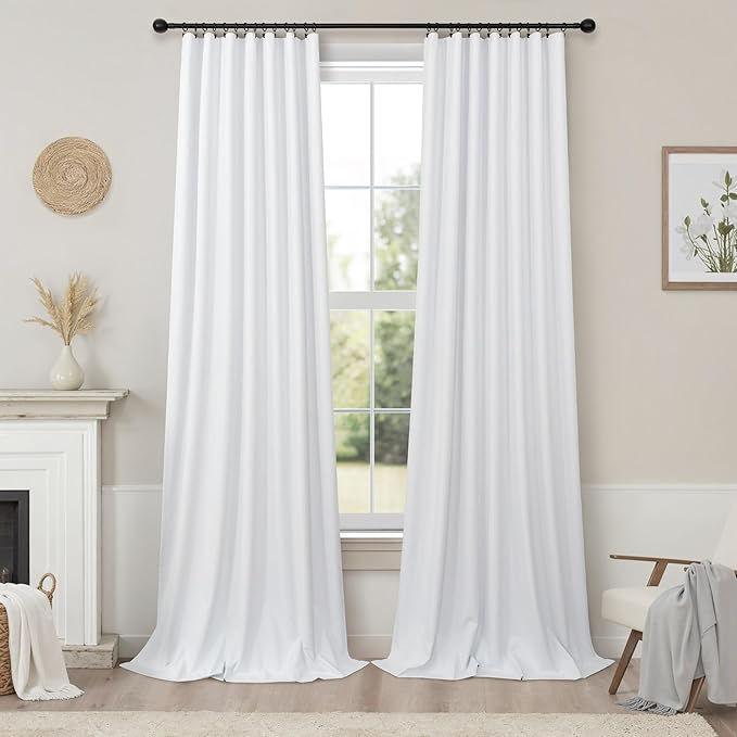 Complete Blackout 90 Inch Curtains Rustic Closet Extra Wide Curtains 2 Panel - Image 9