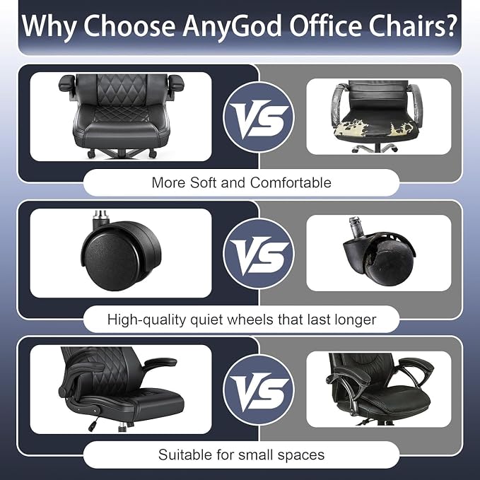 AnyGod Ergonomic Mid-Back Desk Chairs Comfy - Image 8