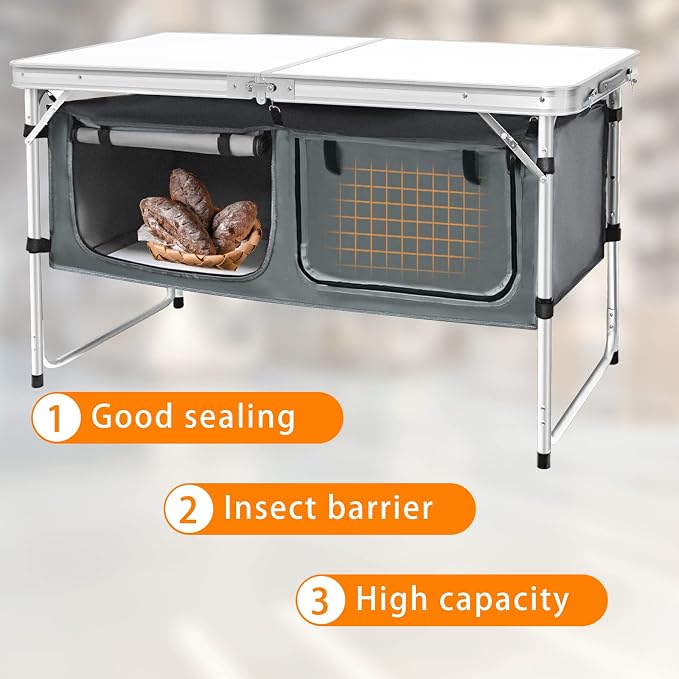CampLand Outdoor Folding Table Aluminum Lightweight Height Adjustable - Image 5