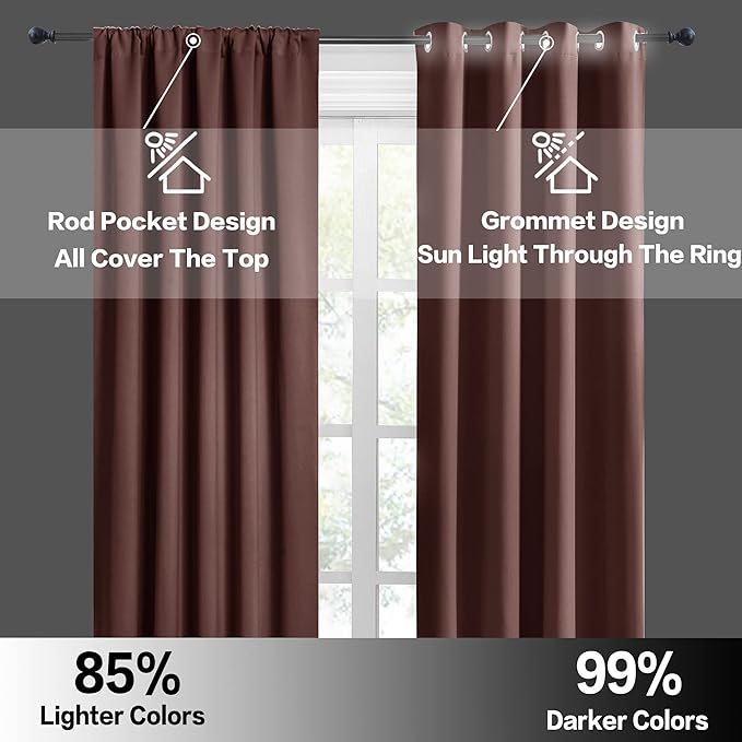 RYB HOME RV Curtains for Camper Windows, Mini Small Thermal Insulated Sunlight - Image 4