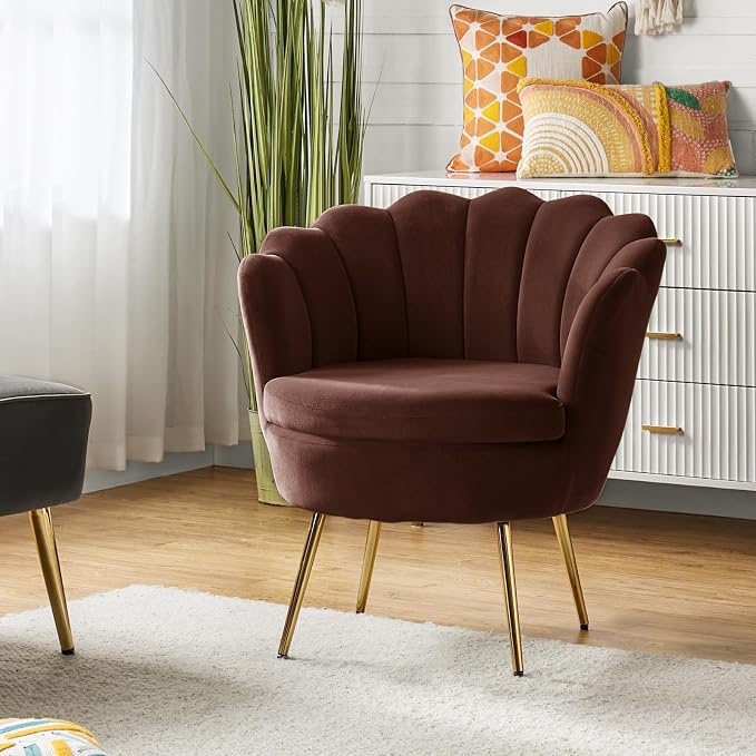 HULALA HOME Modern Velvet Accent Chair by HULALAHOME
