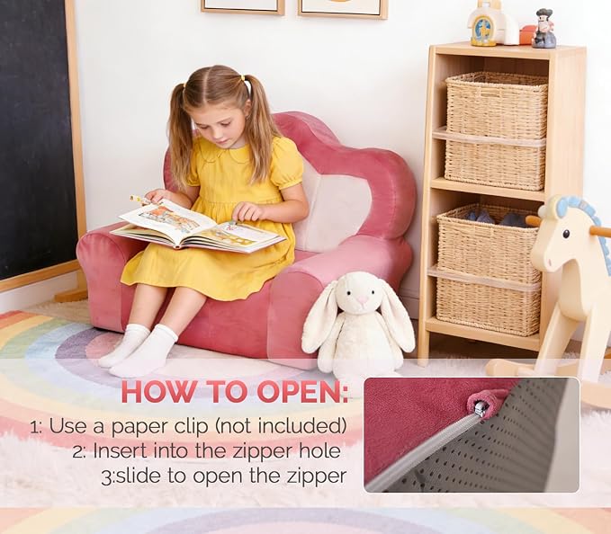 Snuggly Toddler Chair, Soft Kids Sofa - Image 7