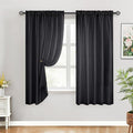 HOMEIDEAS Halloween Non-See-Through Black Privacy Sheer Curtains, 52 X 63 by HOMEIDEAS