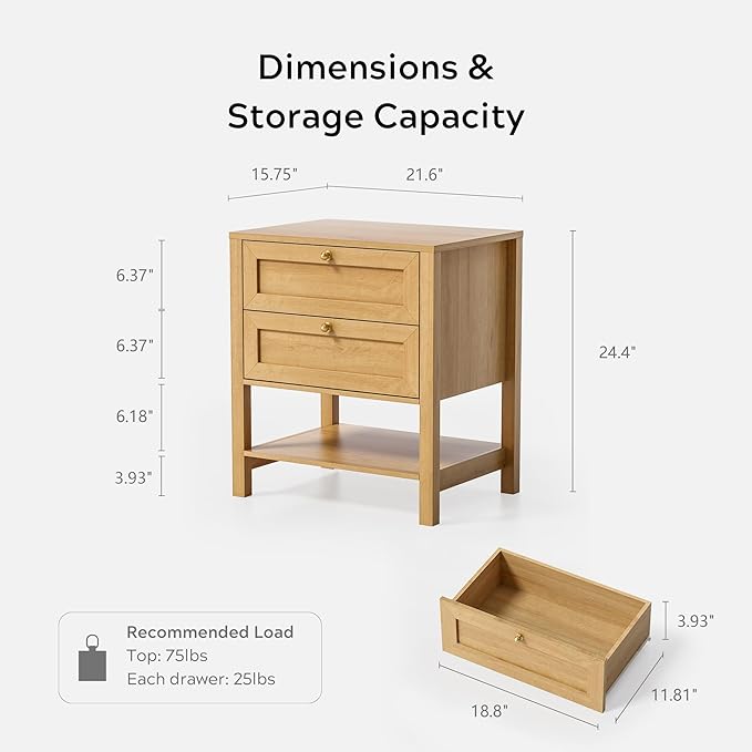 EYYTHUNG Modern Nightstand - Image 2