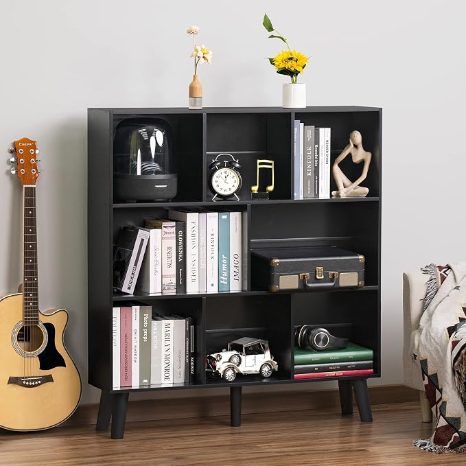 YAHARBO 8 Cube Bookshelf, 3 Tier Bookcase - Image 2