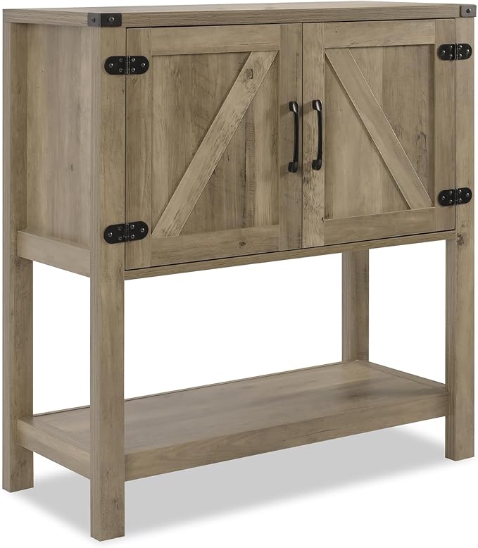 Mufico Sofa Table Console Table, Coffee Bar Cabinet, 31.5 L x 13.8 D x 34.65 H - Image 9
