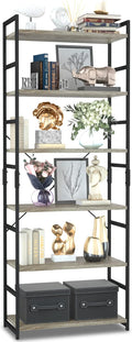 NUMENN 6 Tier Bookshelf, Tall Bookcase Shelf Storage Organizer, Modern Book by NUMENN