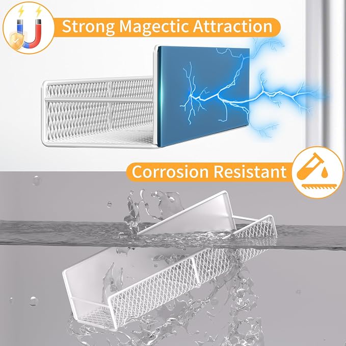 DTUQYX Magnetic Spice Rack for Refrigerator, 4 Pack 100% Metal Strong Magnet - Image 4
