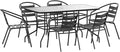 Flash Furniture Lila 7-Piece Glass Patio Table and Chairs Set, Outdoor Patio by FlashFurniture