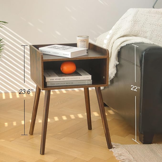 MaxSmeo Night Stand Set 2, Mid Century Modern Side Table Bedroom - Image 4