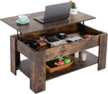 FDW Lift Top Coffee Table with Hidden Compartment and Storage Shelf Wooden Lift by FDW