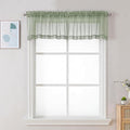 Chyhomenyc Sheer Window Valance Curtains, 42x14 Inches 2PCS, Light Filtering by Chyhomenyc
