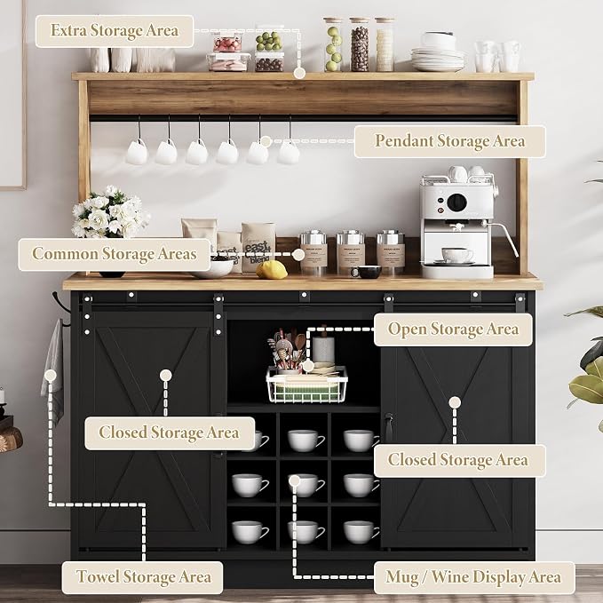 4ever2buy Coffee Bar Cabinet - Image 3