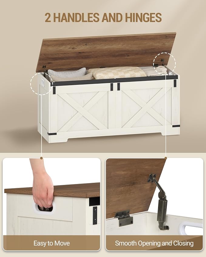 Hzuaneri 42.9" Storage Chest, Large Storage Trunk - Image 4