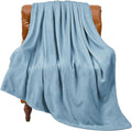 BEDELITE Fleece Blanket Washed Blue Throw Blankets by BEDELITE