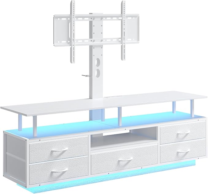 BTHFST TV Stand with Mount for 45/55/65/70 inch TVs, 51.2" LED TV Stand with - Image 8