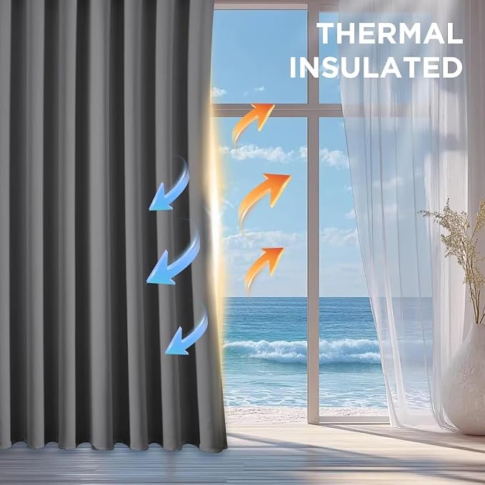 Joydeco Blackout Curtains 108 Inch Length 2 Panels Set, Thermal Insulated Long - Image 6