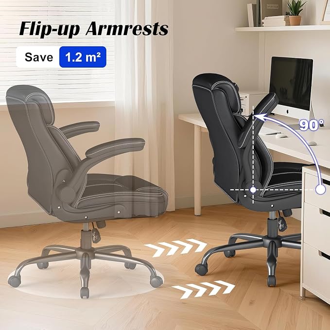 AnyGod 1Pcs Office Chair for Men Women Home Office Pu Leather High Back 360 - Image 7