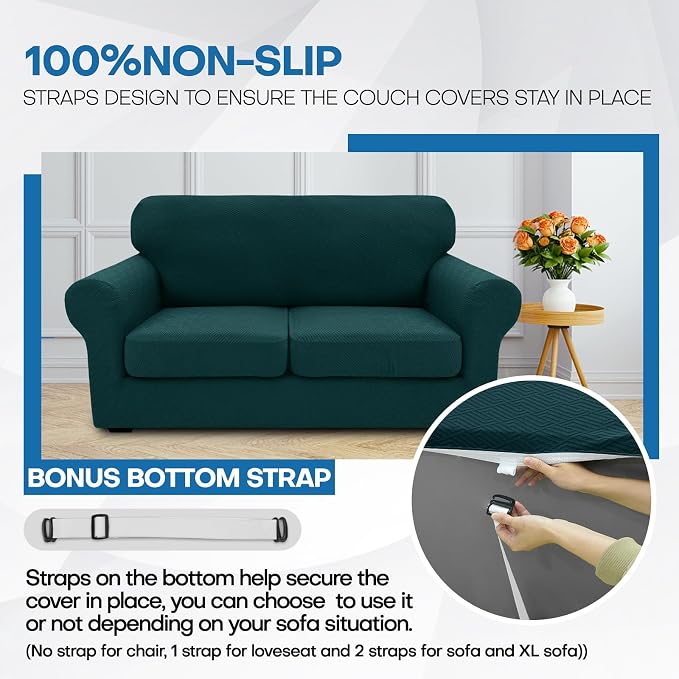 XINEAGE 2026 New 4 Pieces Extra Large Couch Covers - Image 4