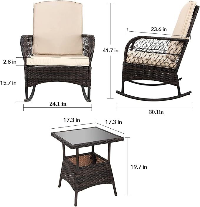 LEVELEVE Patio Furniture Set Outdoor Rattan Chair Wicker Sofa Garden - Image 5