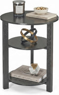 Farmhouse 3-Tier Round Side Table, 17.7*21.7inch End Table by Zexvida