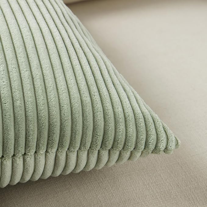 Fancy Homi 2 Packs Sage Green Samll Decorative Throw Pillow Covers 14x14 Inch - Image 5