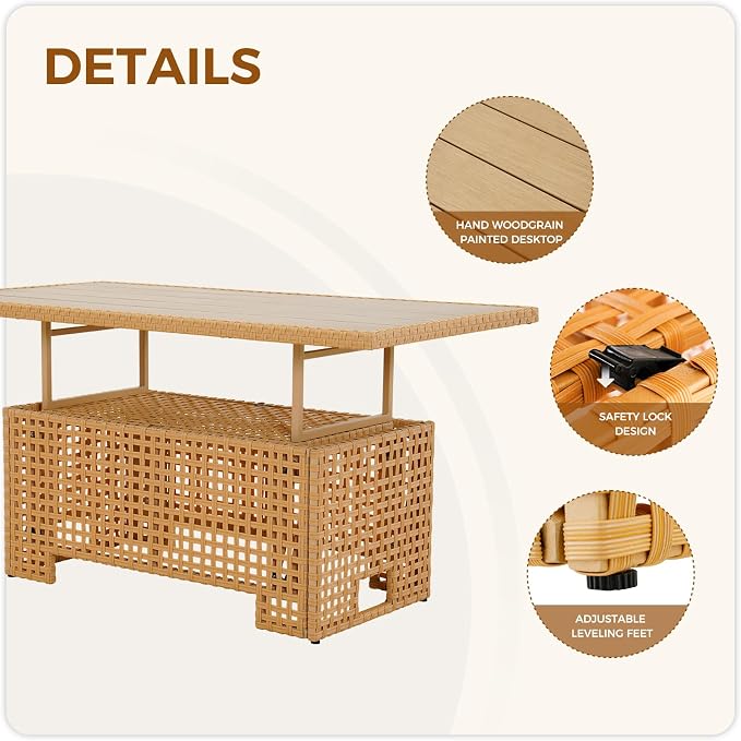 Grand patio 12-Piece Patio Wicker Furniture Set - Image 7