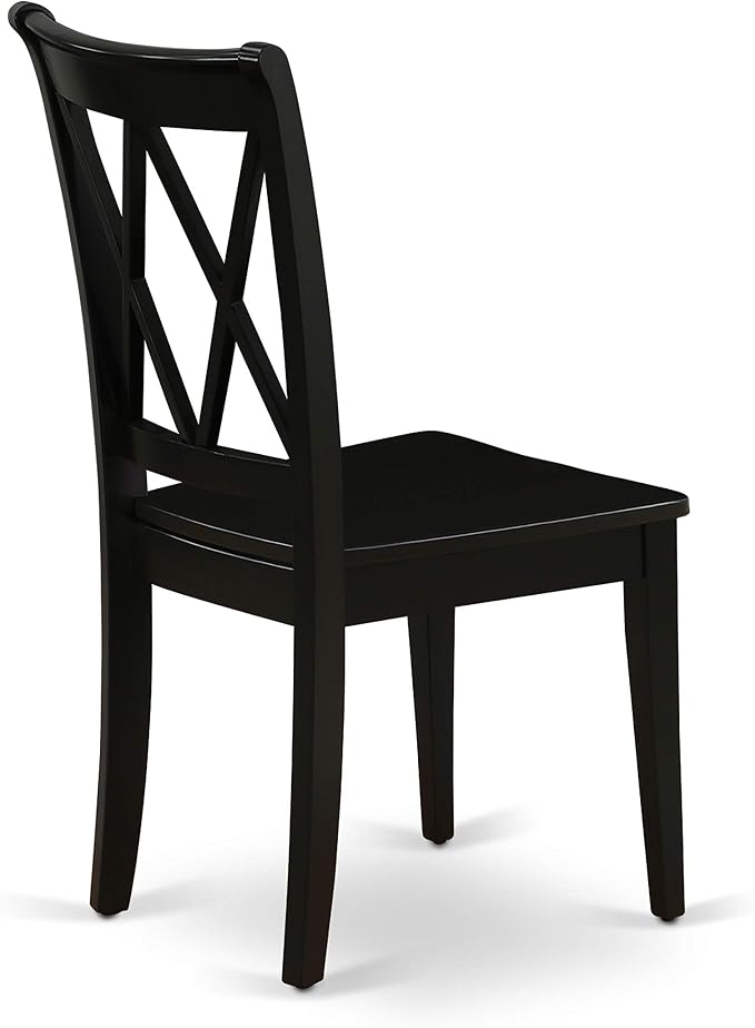 East West Furniture CLC-BLK-W Clarksville Dining Chairs - Image 7