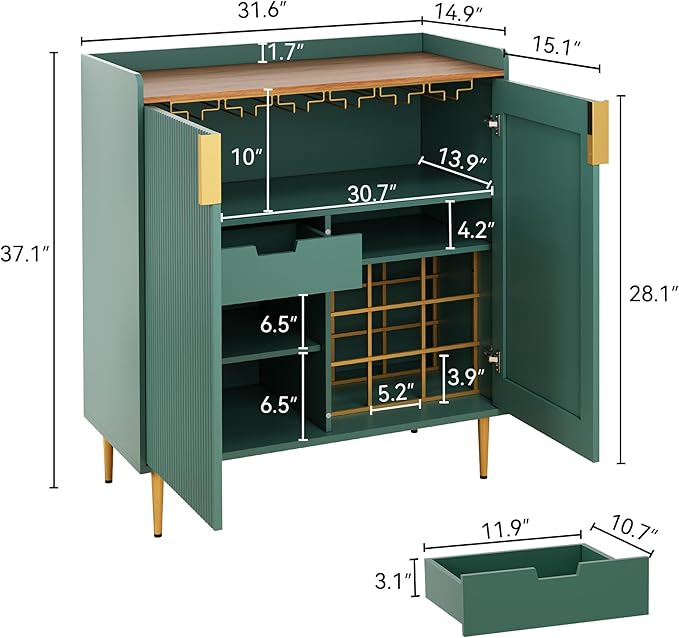 ARTPOWER Coffee Bar Cabinet - Image 2