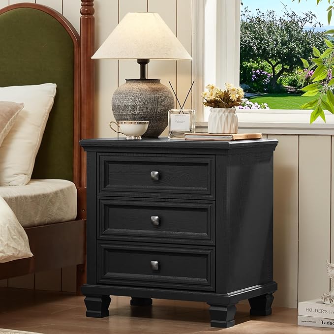 SAVOR LIFE Farmhouse Nightstand Set of 2, Rustic Couch End Table - Image 6
