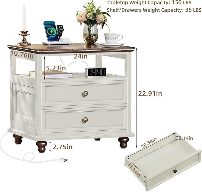 Joaxswe Farmhouse Nightstand - Image 2