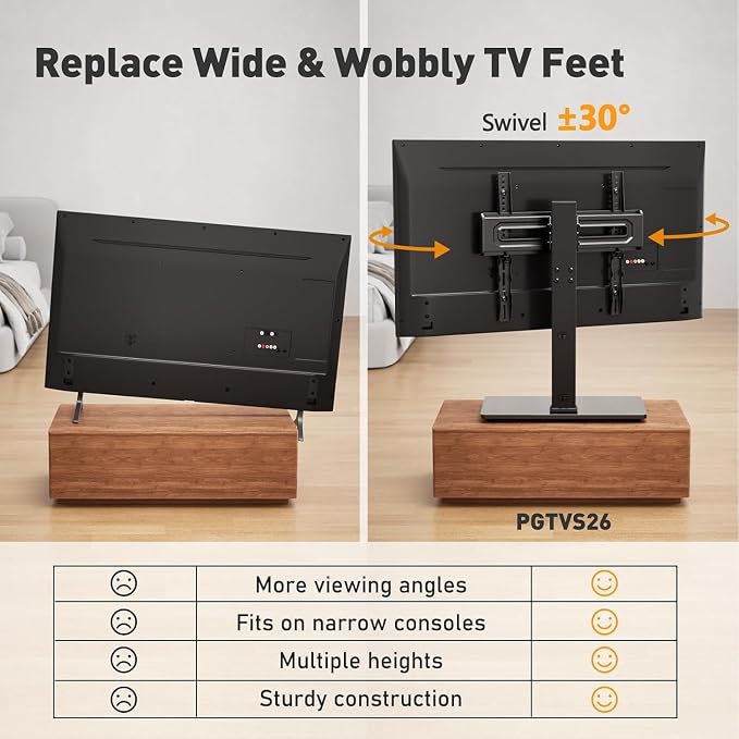 Perlegear Universal Swivel TV Stand Base - Image 3