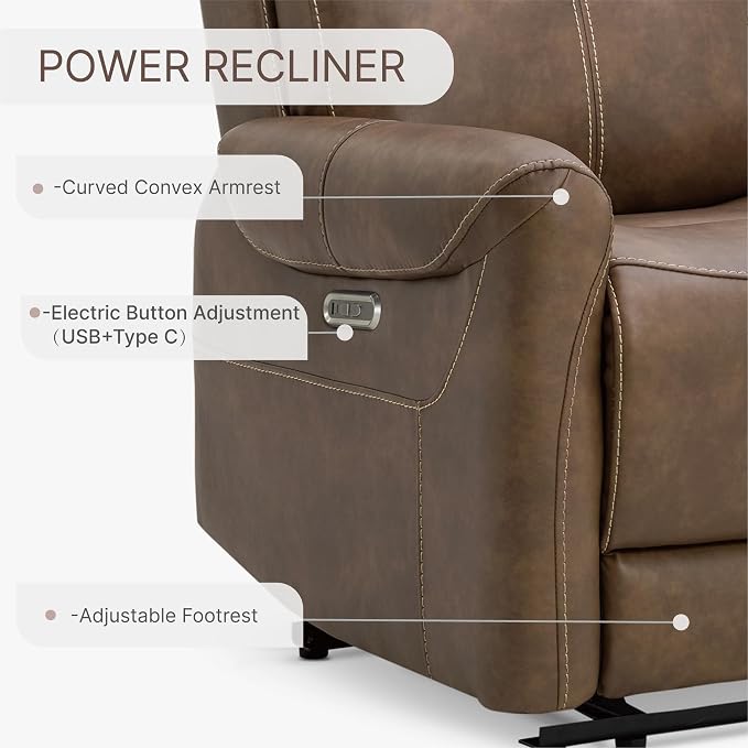 KISLOT Leather Recliner Chair for Adults Wall Hugger RV Recliner - Image 6