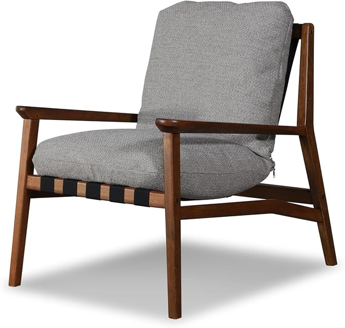 Grain Wood Furniture Solid Wood Mid Century Lounge Chair - Image 5